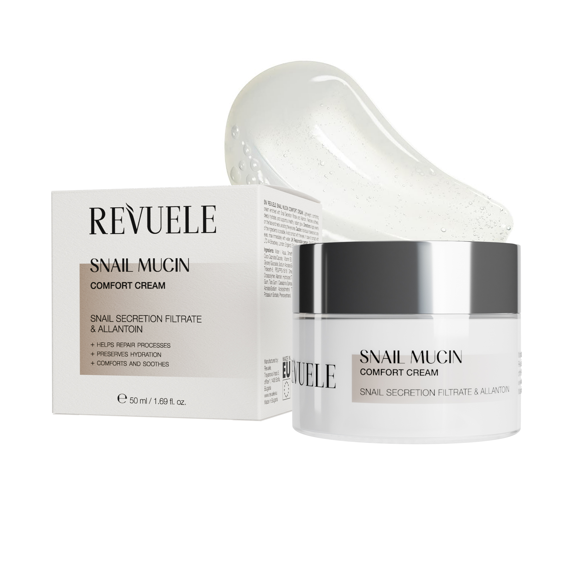 SNAIL MUCIN Snail Mucin Comfort Cream — packshot in use