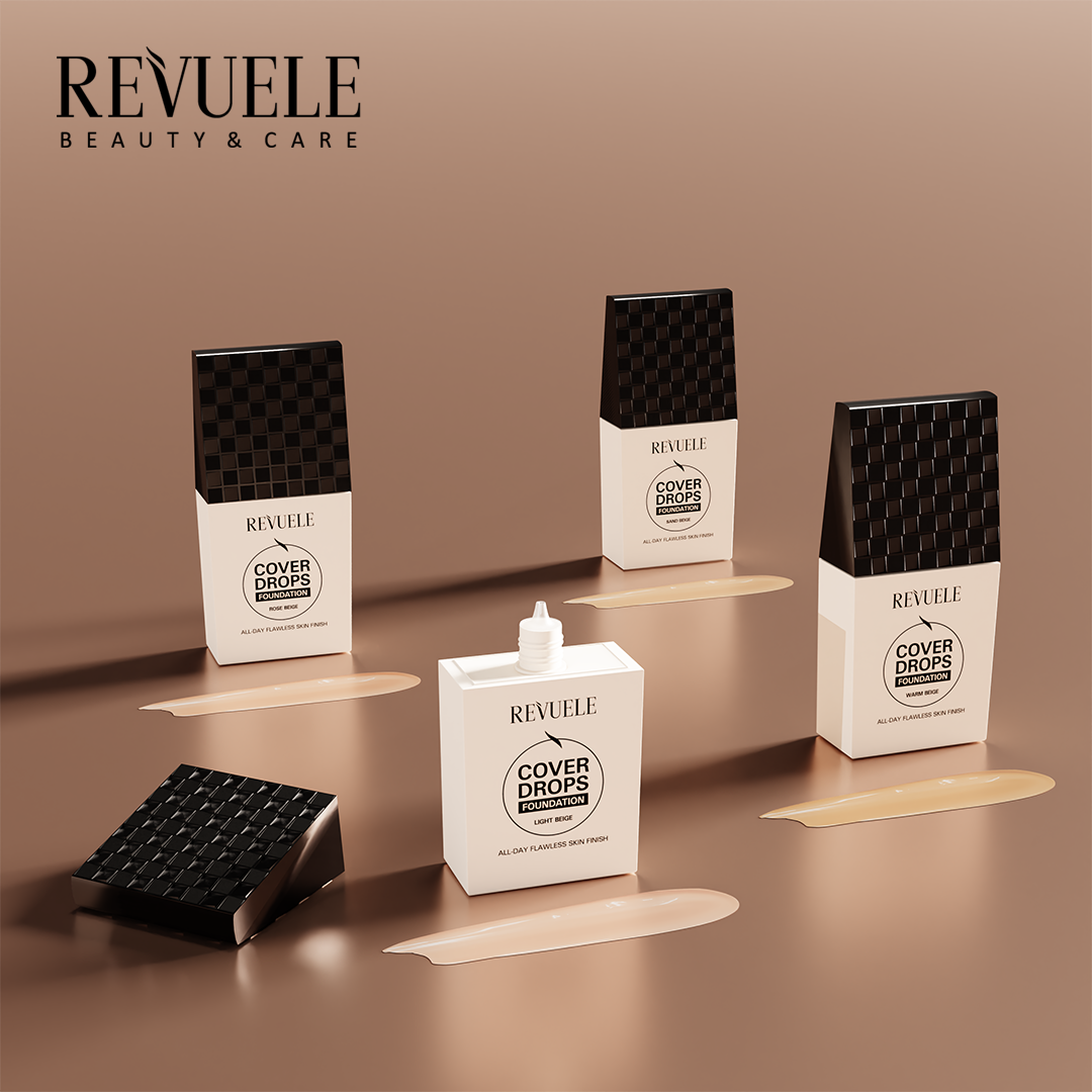 REVUELE Cover Drops Foundation shade range campaign visual