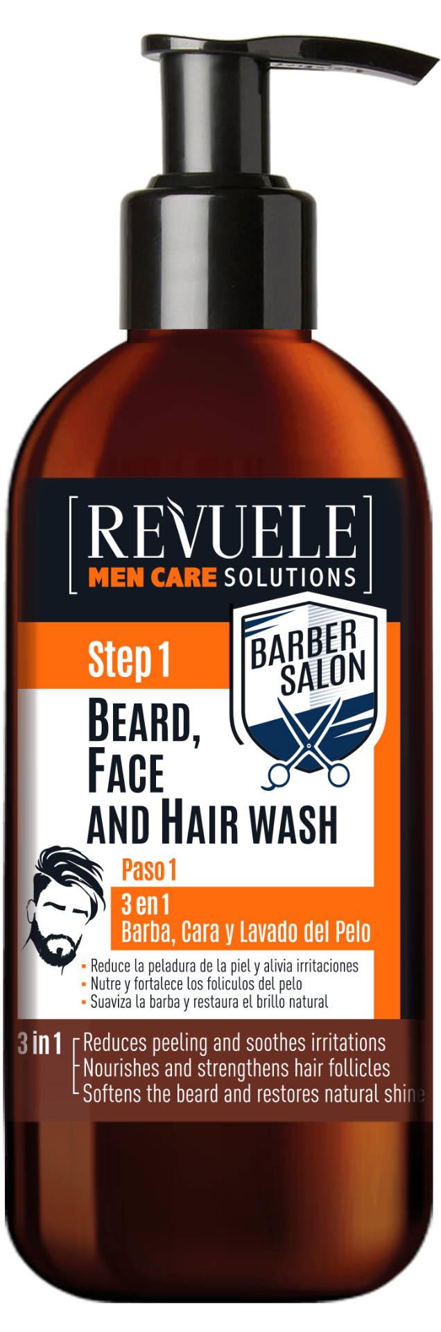 BARBER SALON 3 in 1 - Beard, Face and Hair Wash — packshot