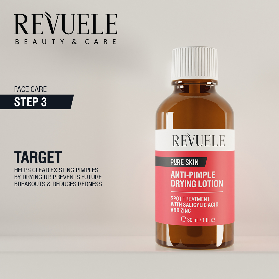 PURE SKIN ANTI-PIMPLE Drying Lotion — packshot in use
