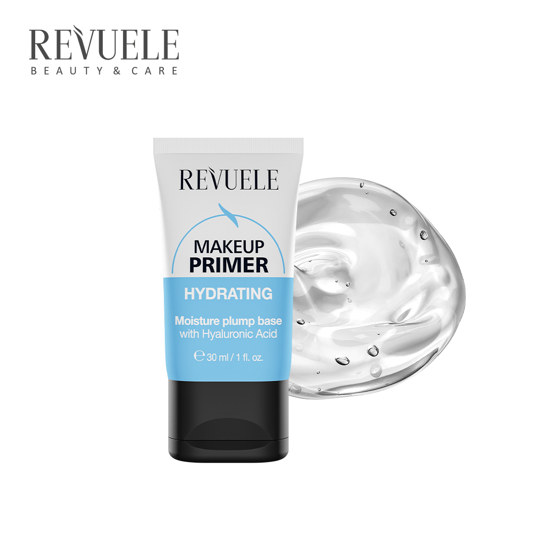 MAKEUP PRIMER Hydrating — moisture plump base with Hyaluronic Acid — packshot in use