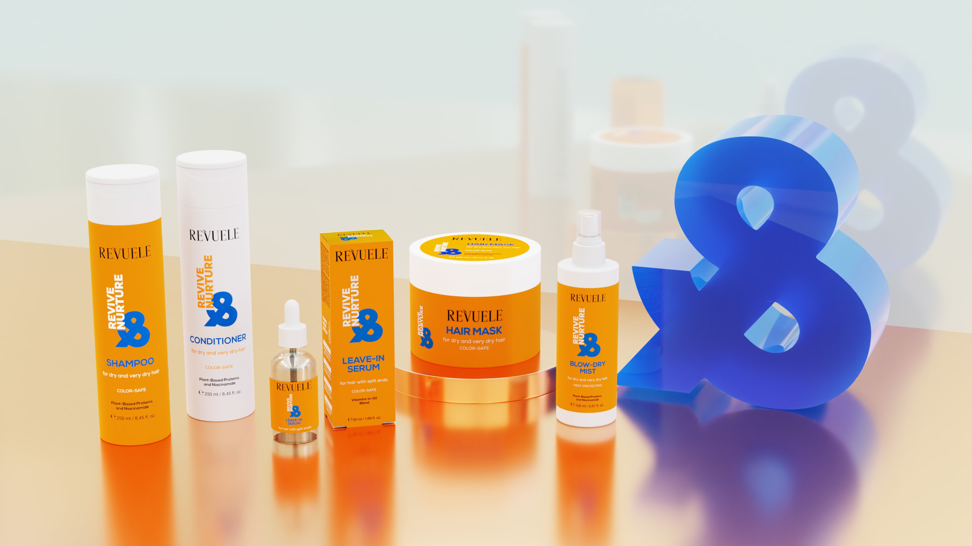 REVUELE REVIVE & NURTURE hair care line