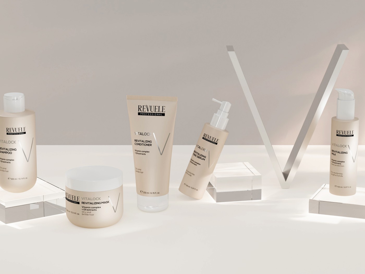 REVUELE HAIR PROFESSIONAL VITALOCK campaign visual