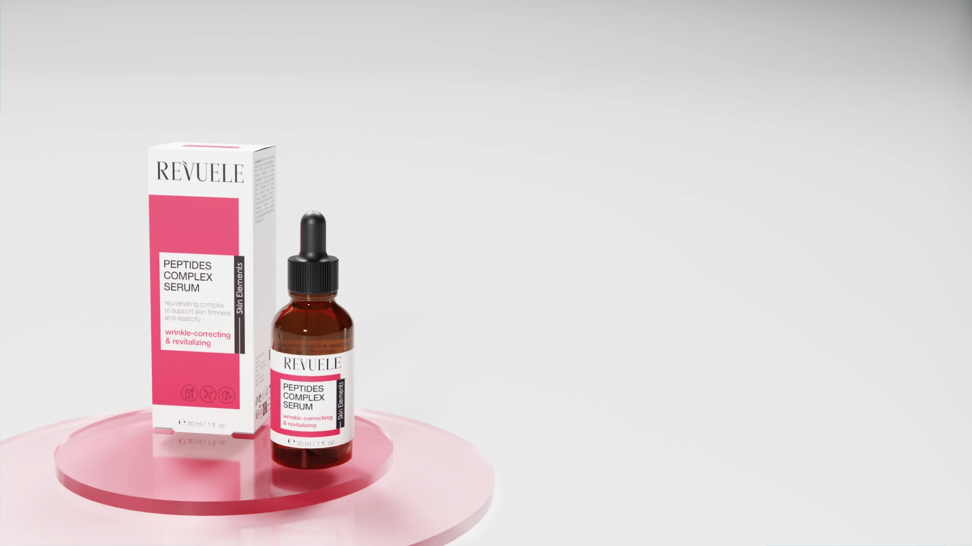SKIN ELEMENTS SERUMS Peptides Complex Serum — packshot in use