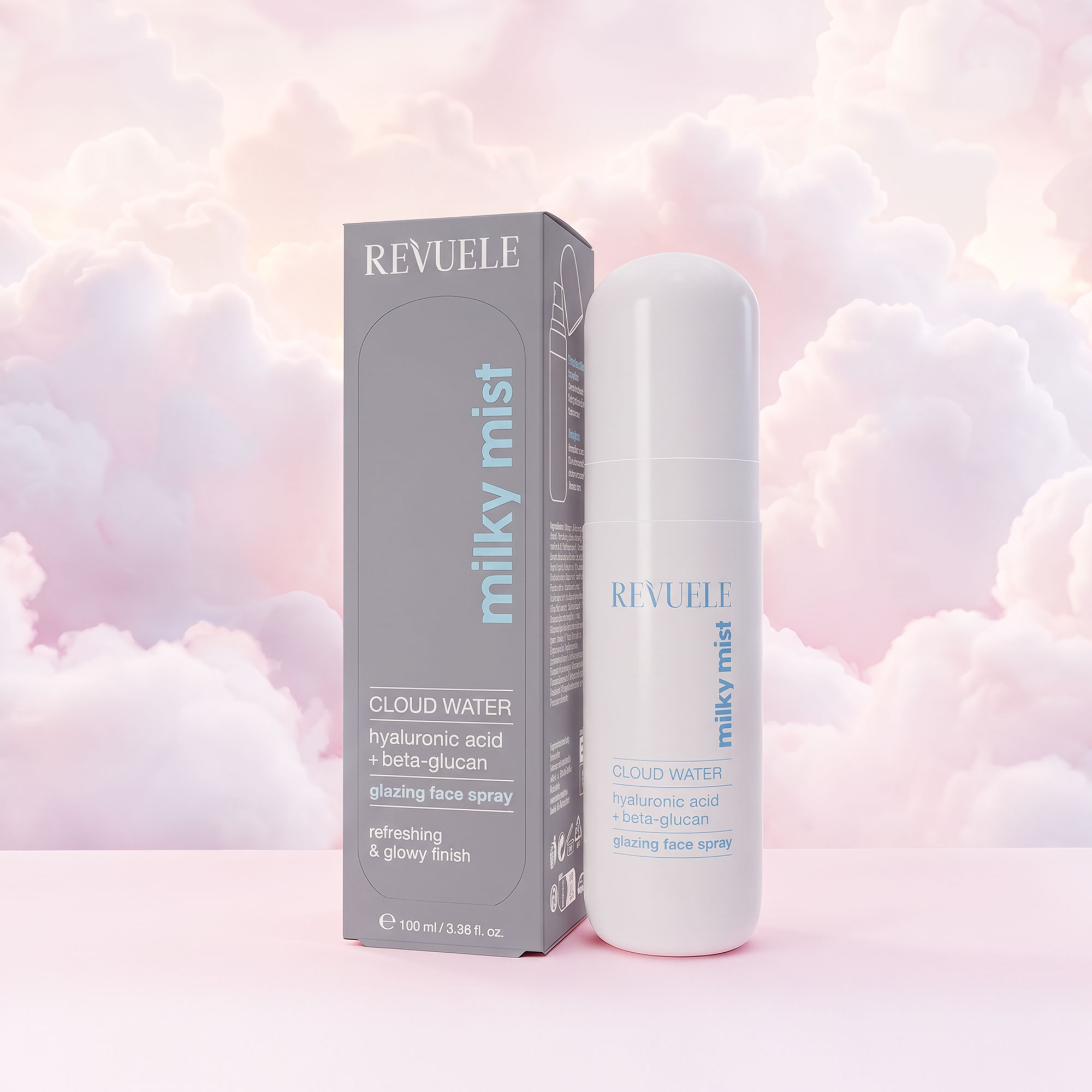 MILKY MIST REVUELE CLOUD WATER MILKY FACE MIST — packshot in use