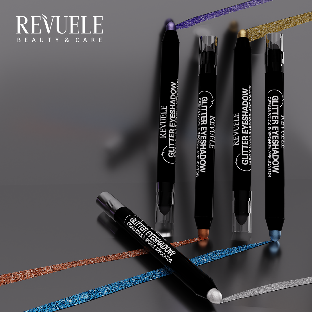 REVUELE Glitter Eyeshadow cream stick campaign visual