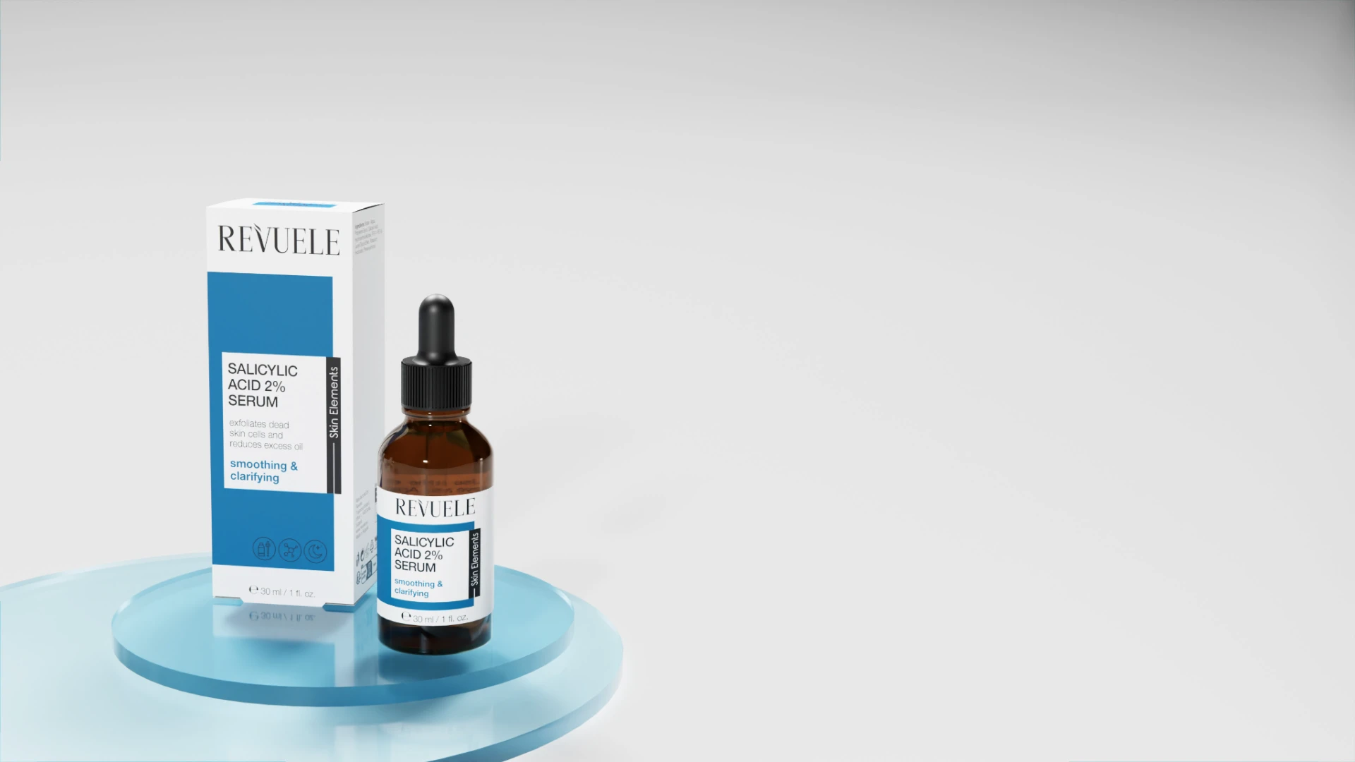 SKIN ELEMENTS SERUMS Salicylic Acid 2% Serum — packshot in use