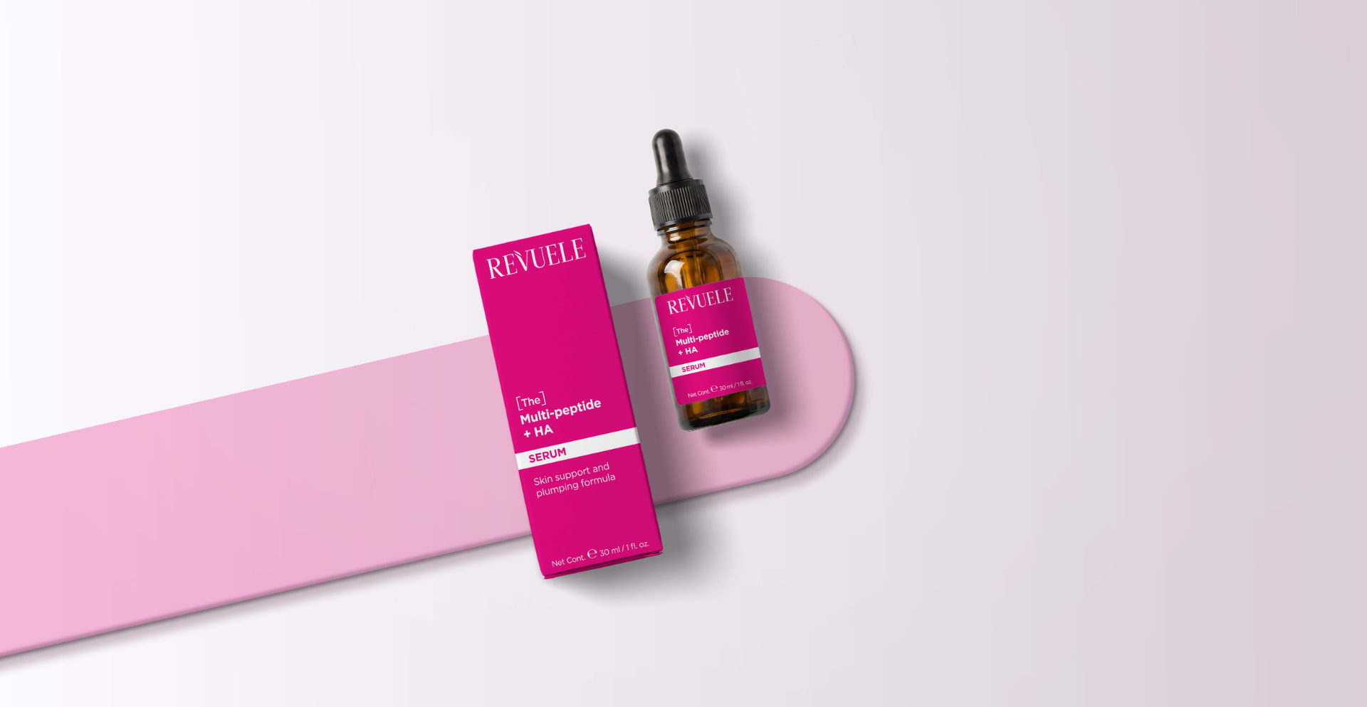 [THE] SERUMS The Multi-peptide + HA Serum — packshot in use