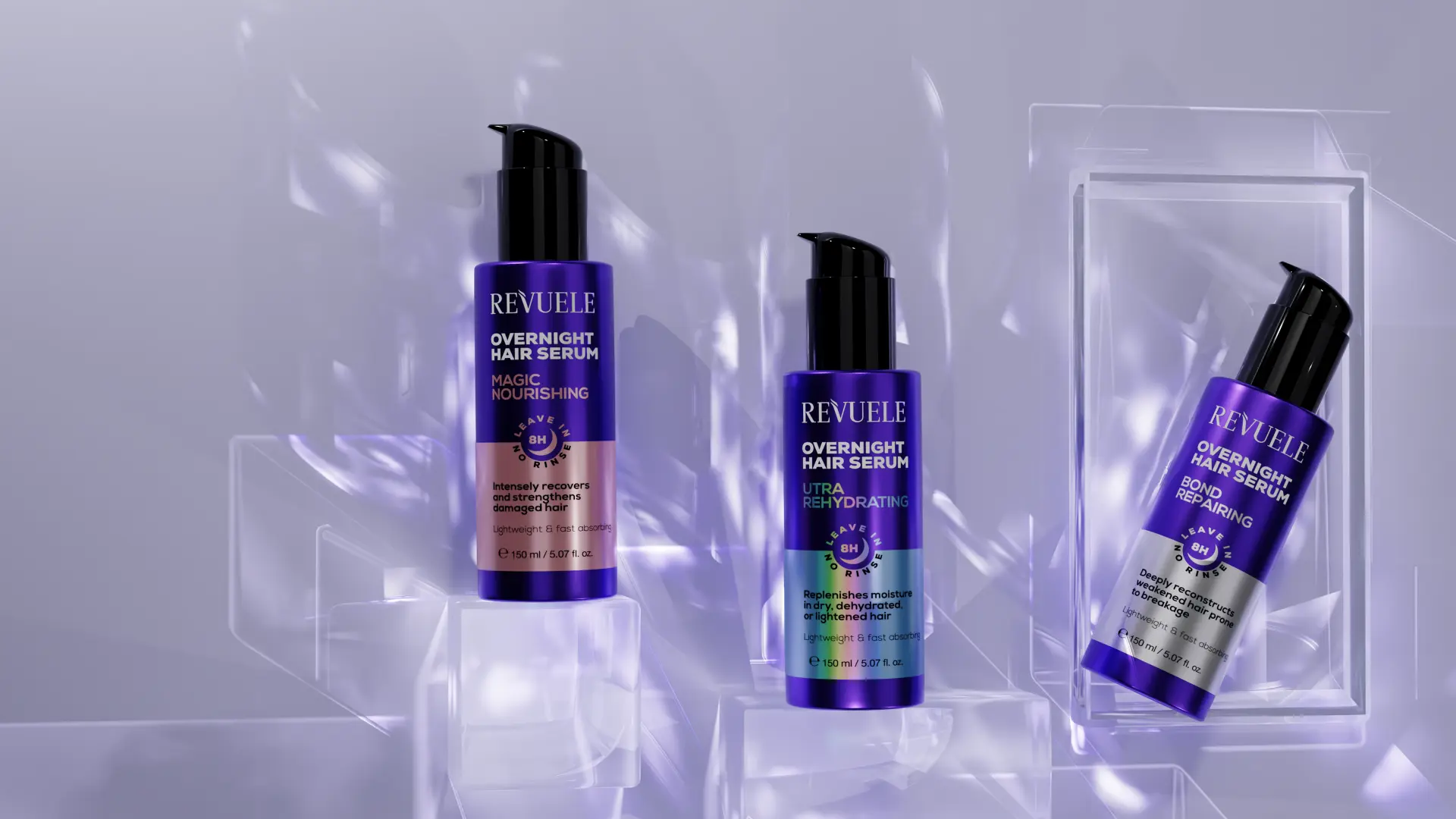 REVUELE OVERNIGHT HAIR SERUM 8H range