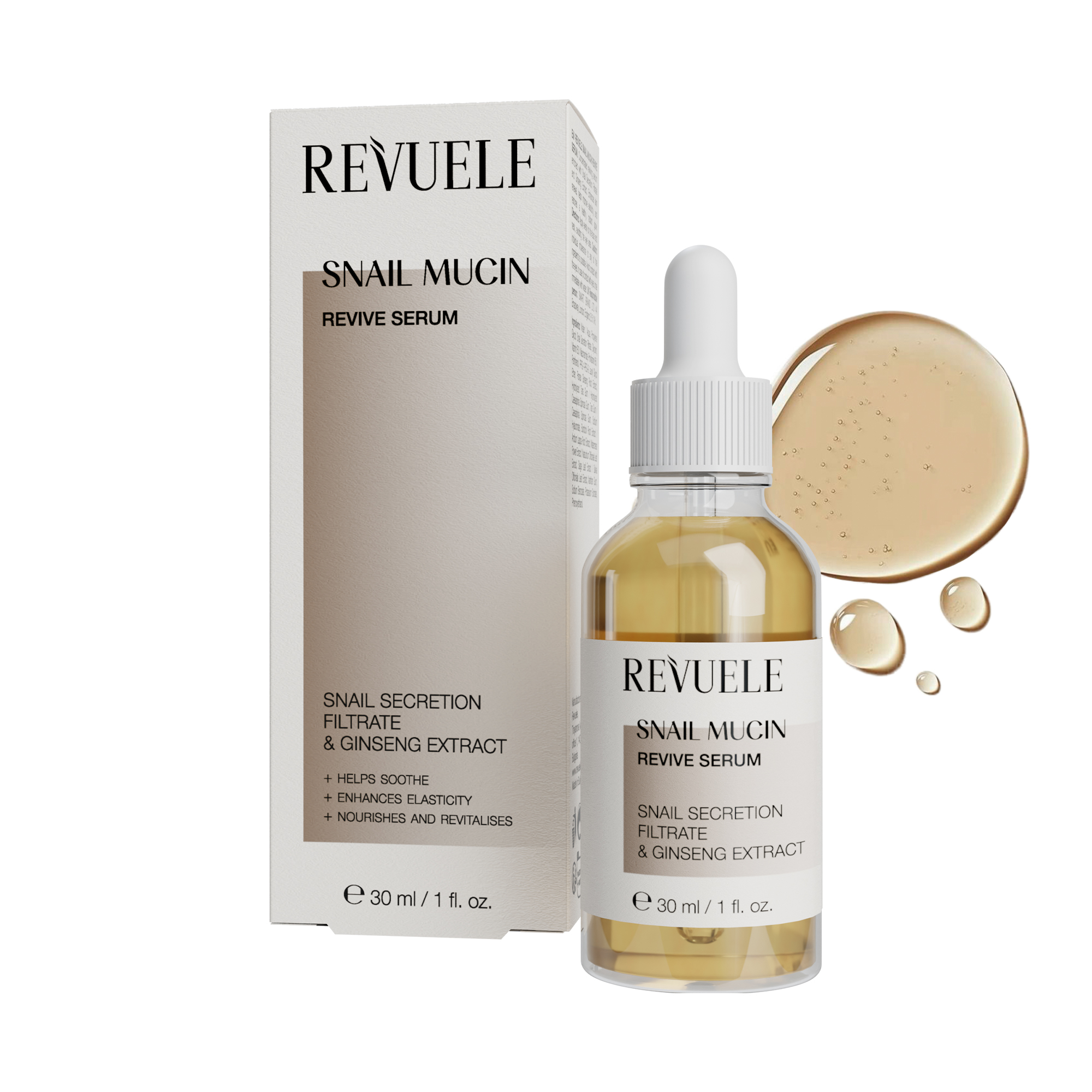 SNAIL MUCIN Snail Mucin Revive Serum — packshot in use