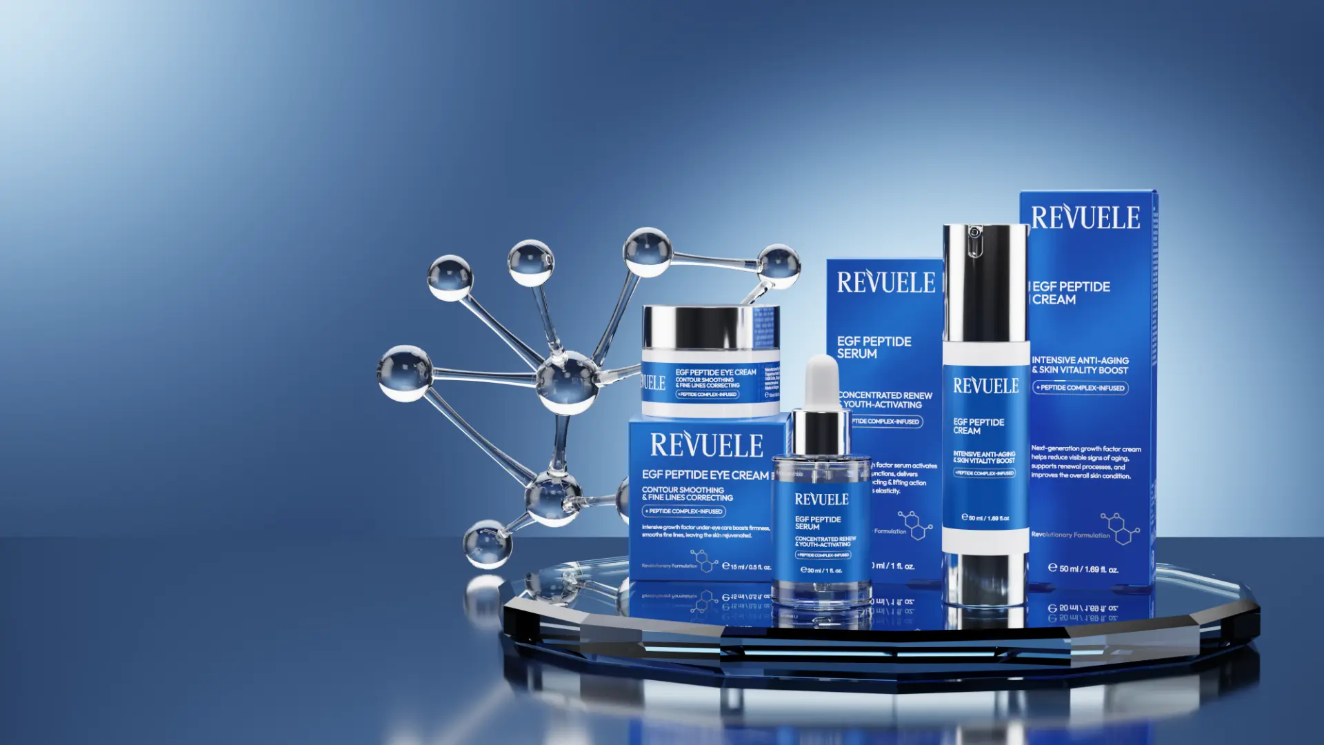 REVUELE EGF Peptide line — unlocking skin longevity