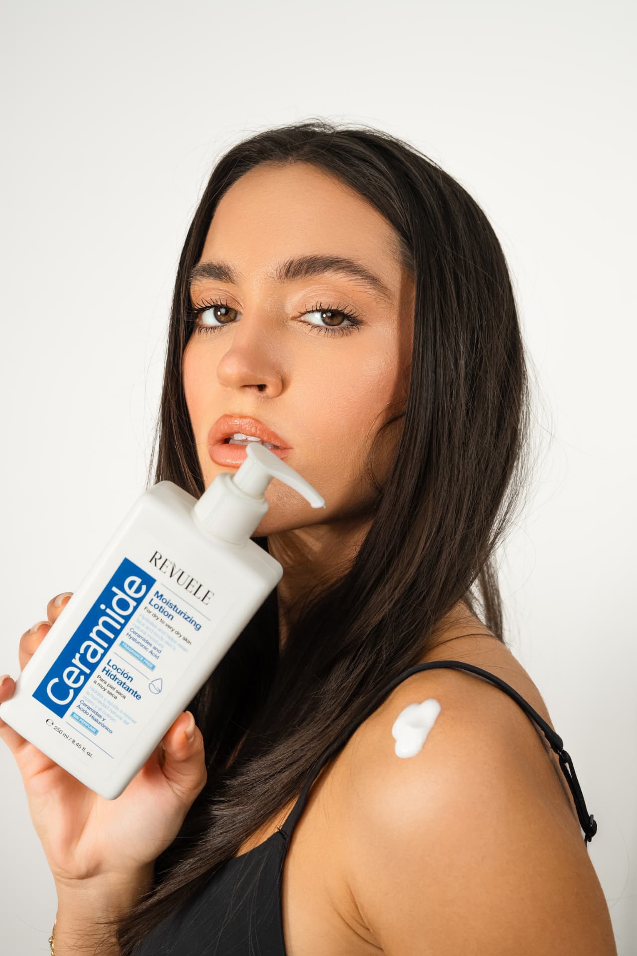 CERAMIDE Moisturizing Lotion — packshot in use