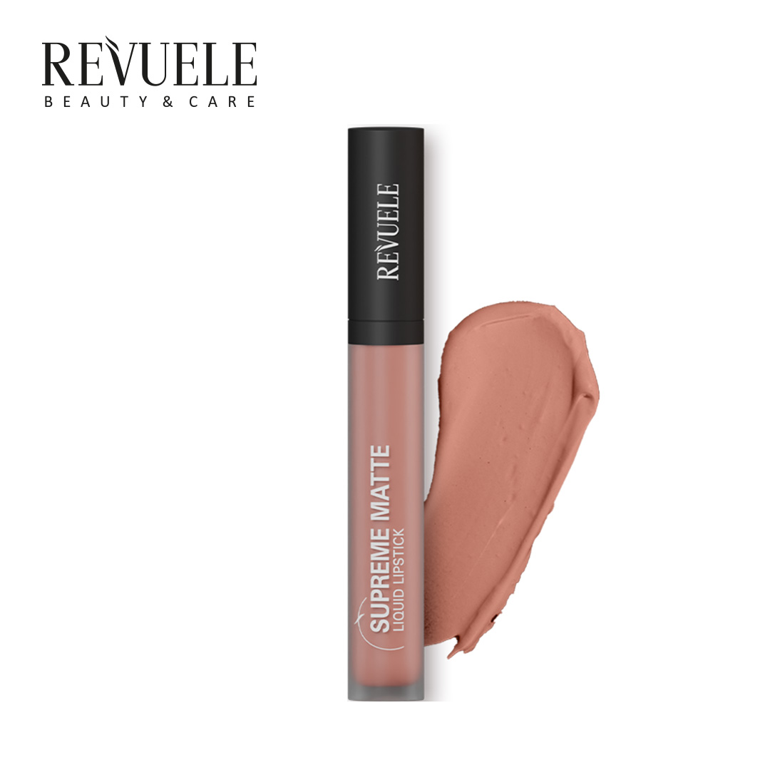 SUPREME MATTE LIQUID LIPSTICK Shade 24 — packshot in use