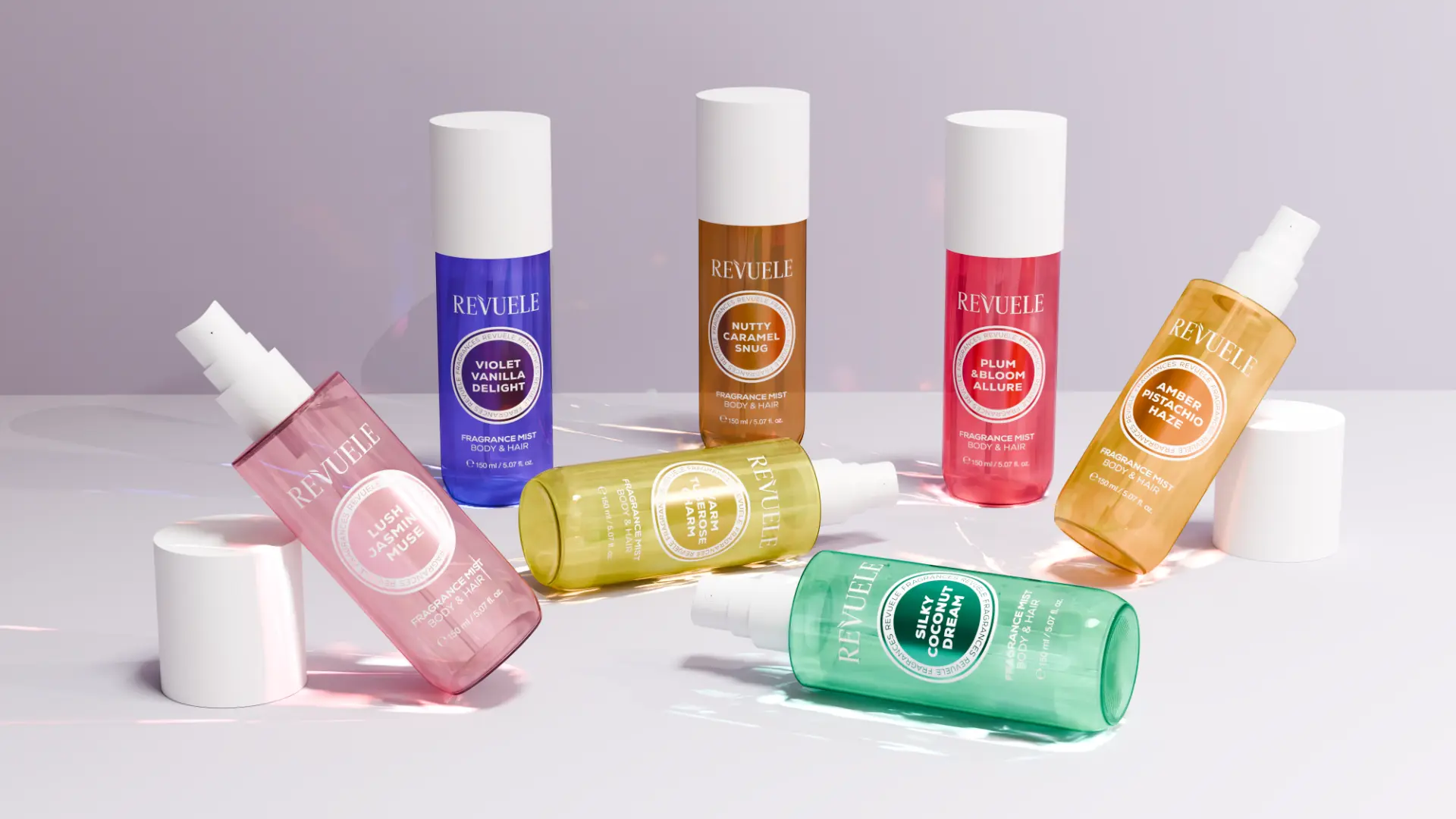 REVUELE FRAGRANCE MISTS — the seven body & hair mists