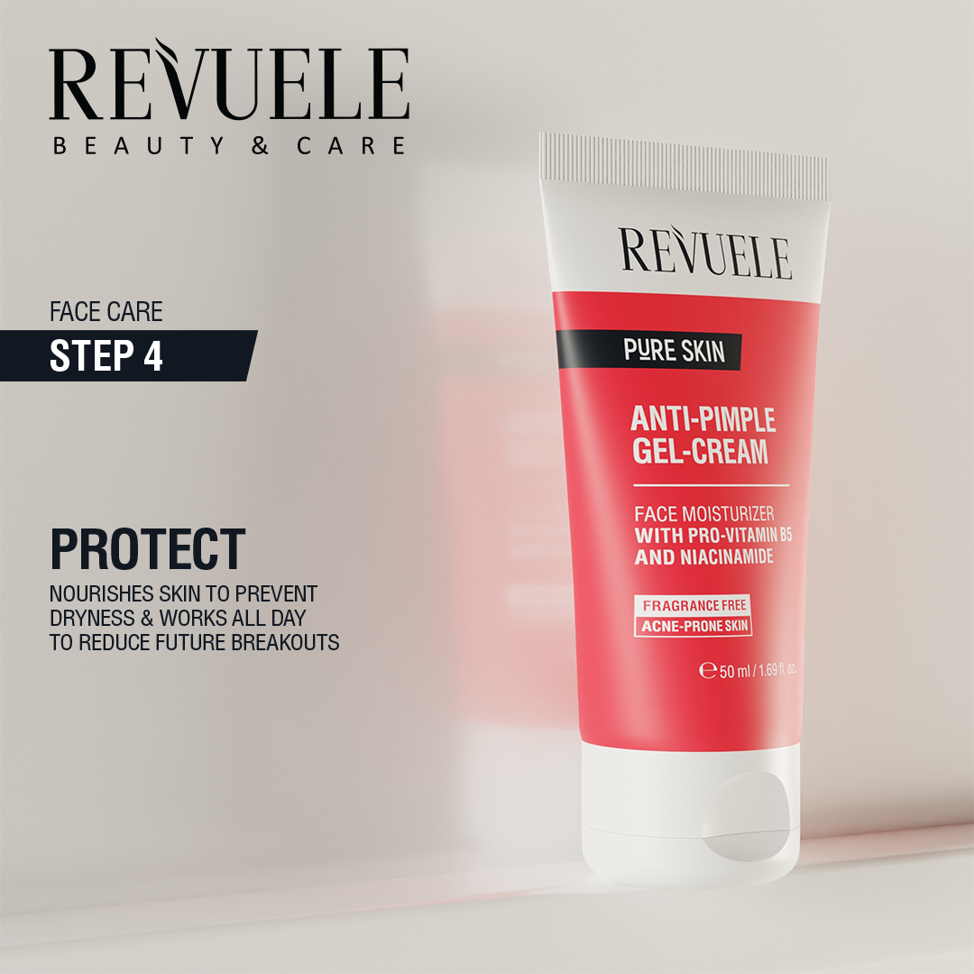 PURE SKIN ANTI-PIMPLE Gel-Cream — packshot in use