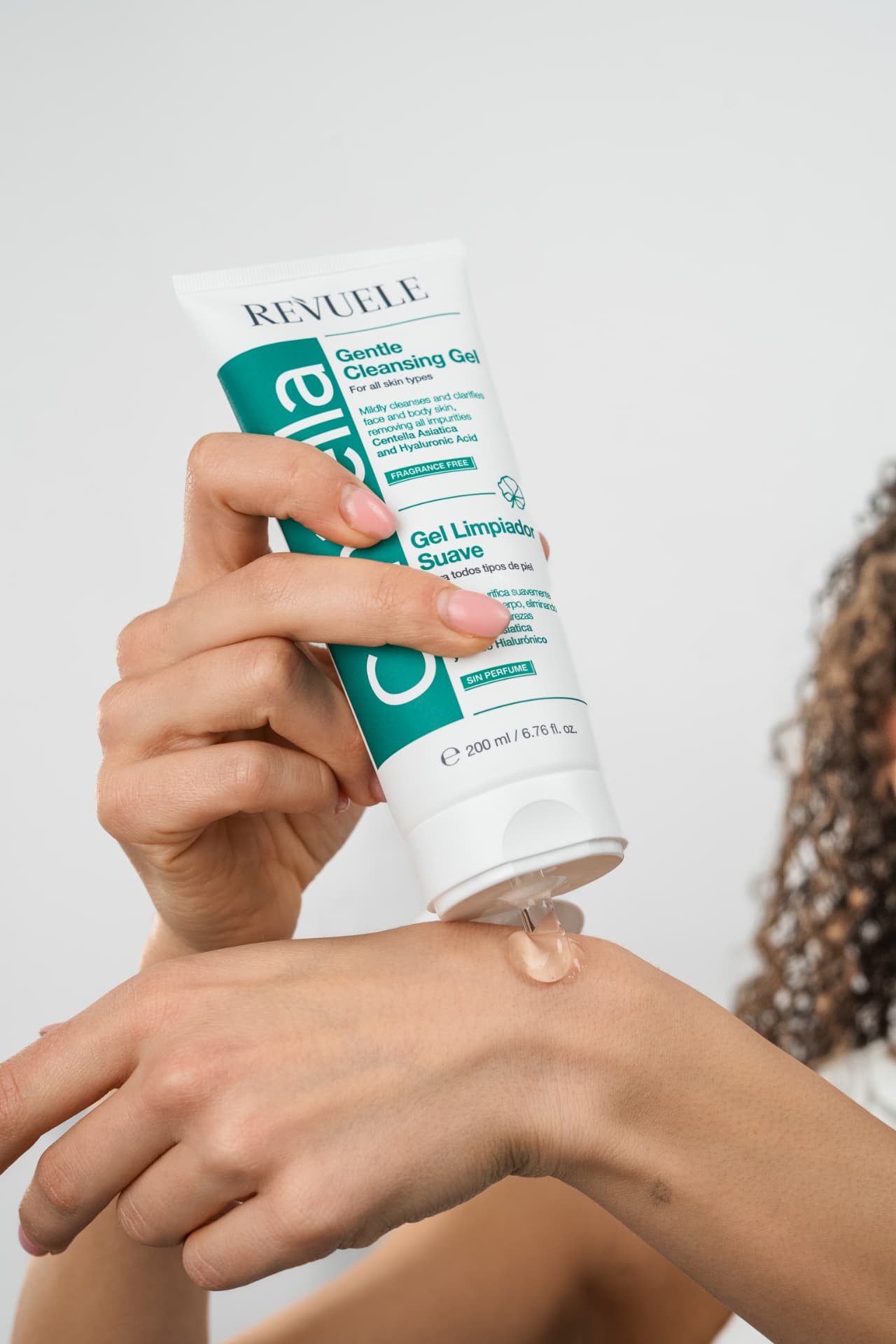 CENTELLA Gentle Cleansing Gel — packshot in use
