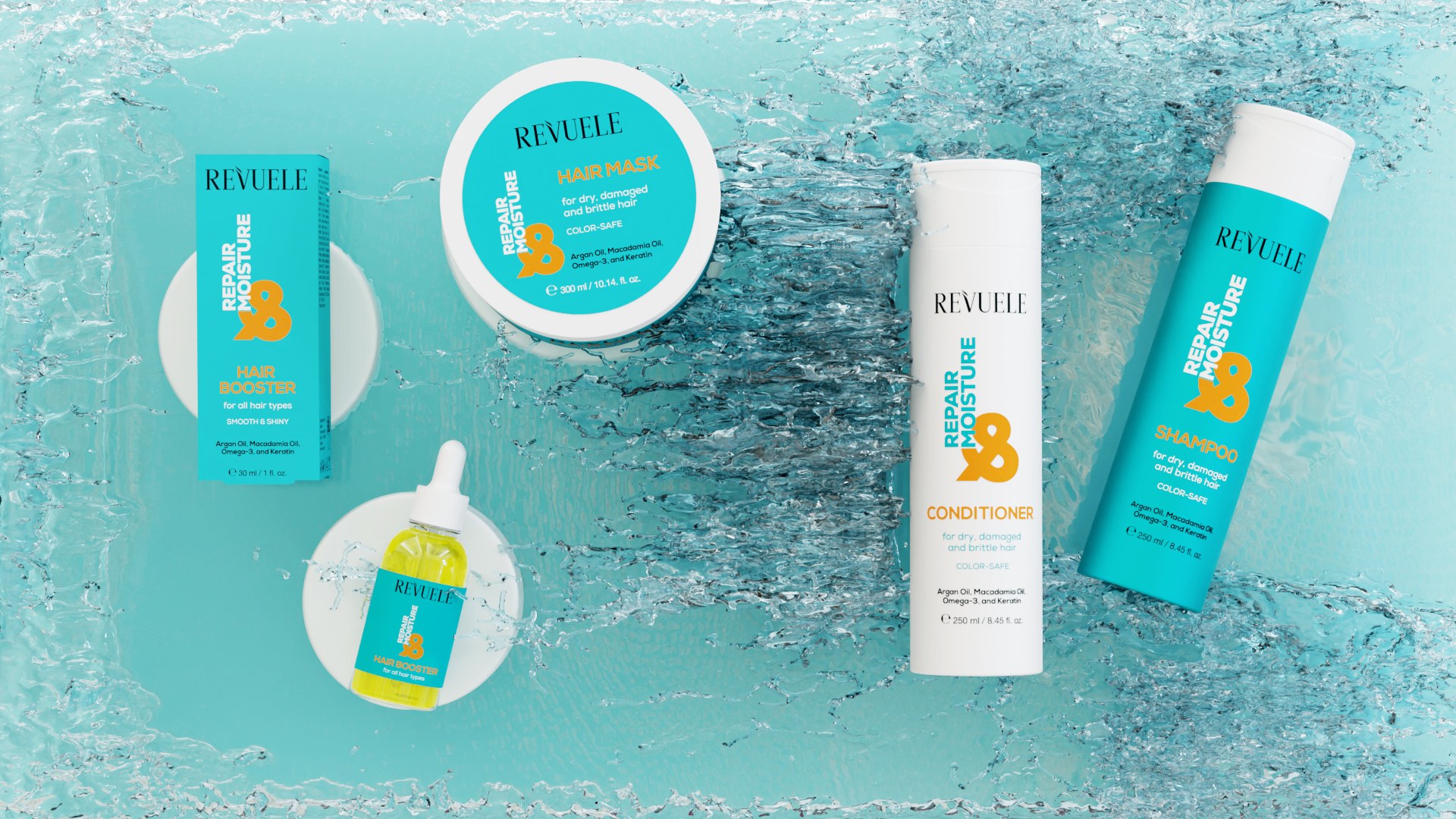 REVUELE REPAIR & MOISTURE product line-up
