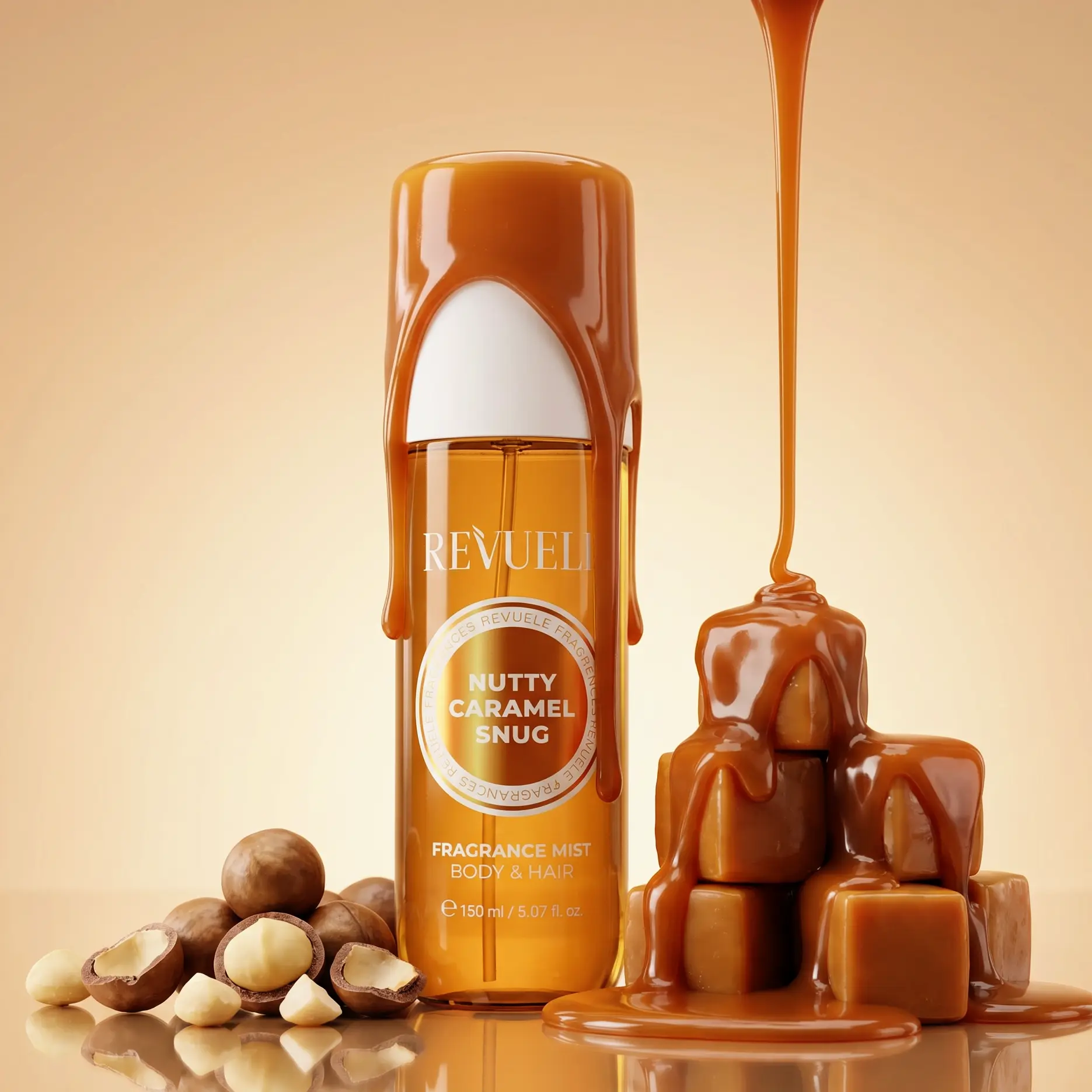 NUTTY CARAMEL SNUG Fragrance Mist Nutty Caramel Snug — packshot in use