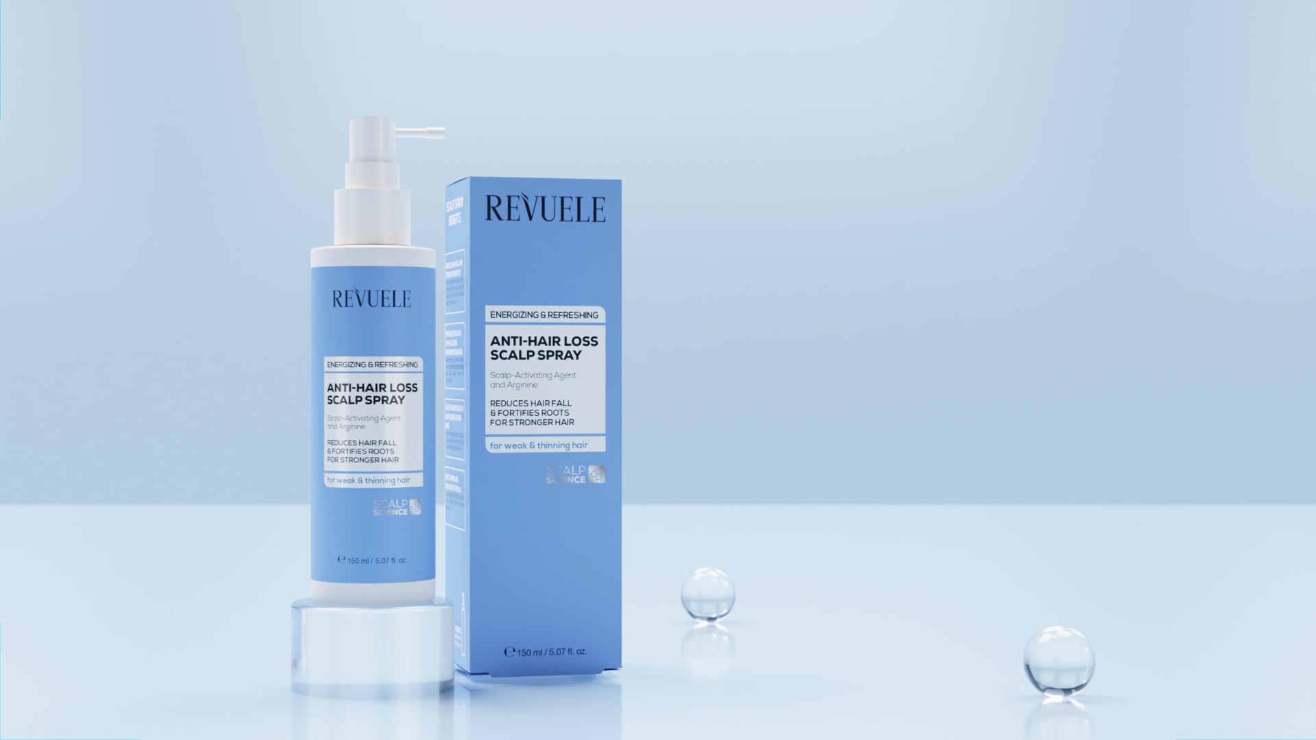 ANTI-HAIR LOSS LINE Scalp Spray — packshot in use