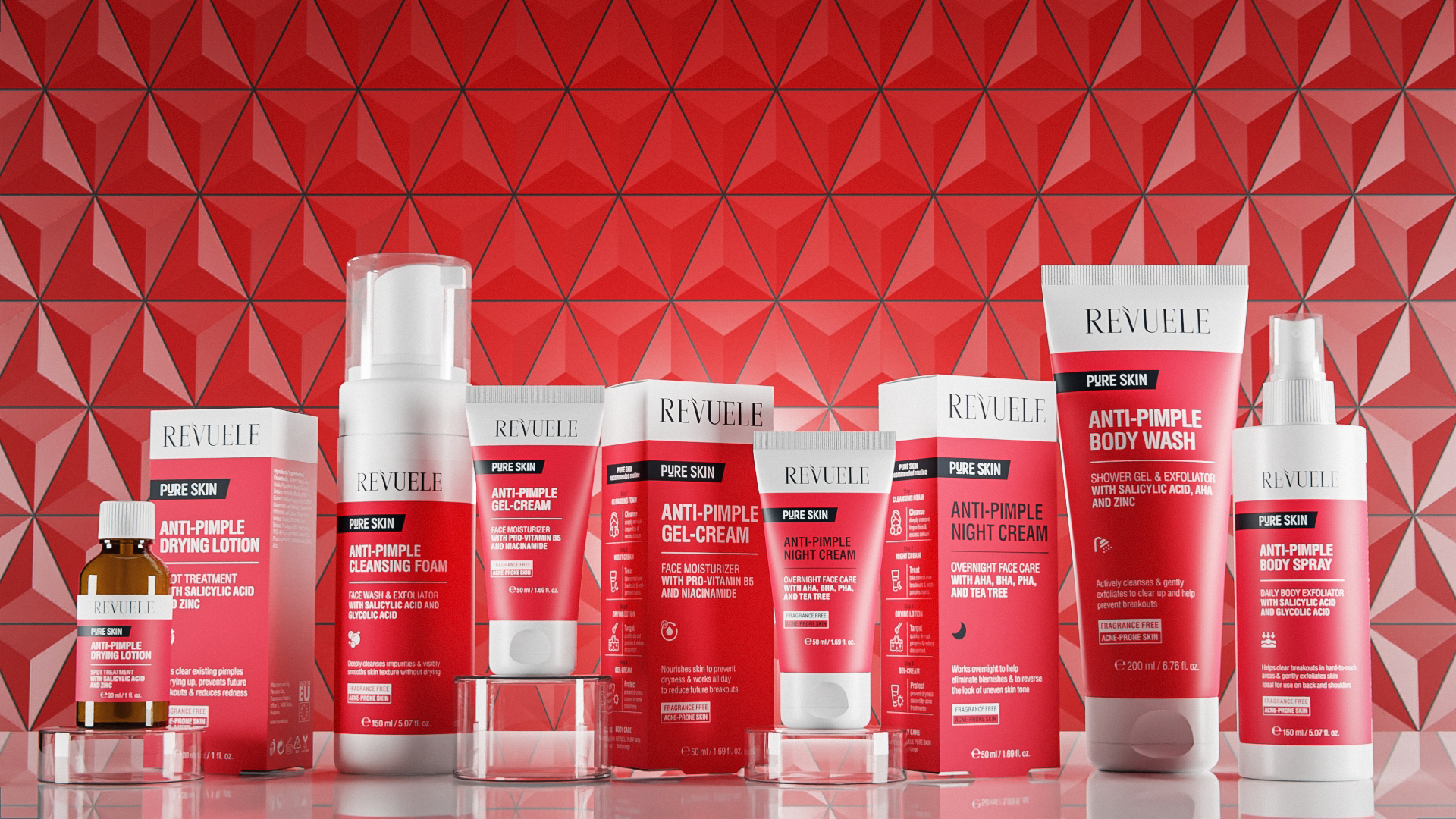REVUELE PURE SKIN ANTI-PIMPLE line campaign visual