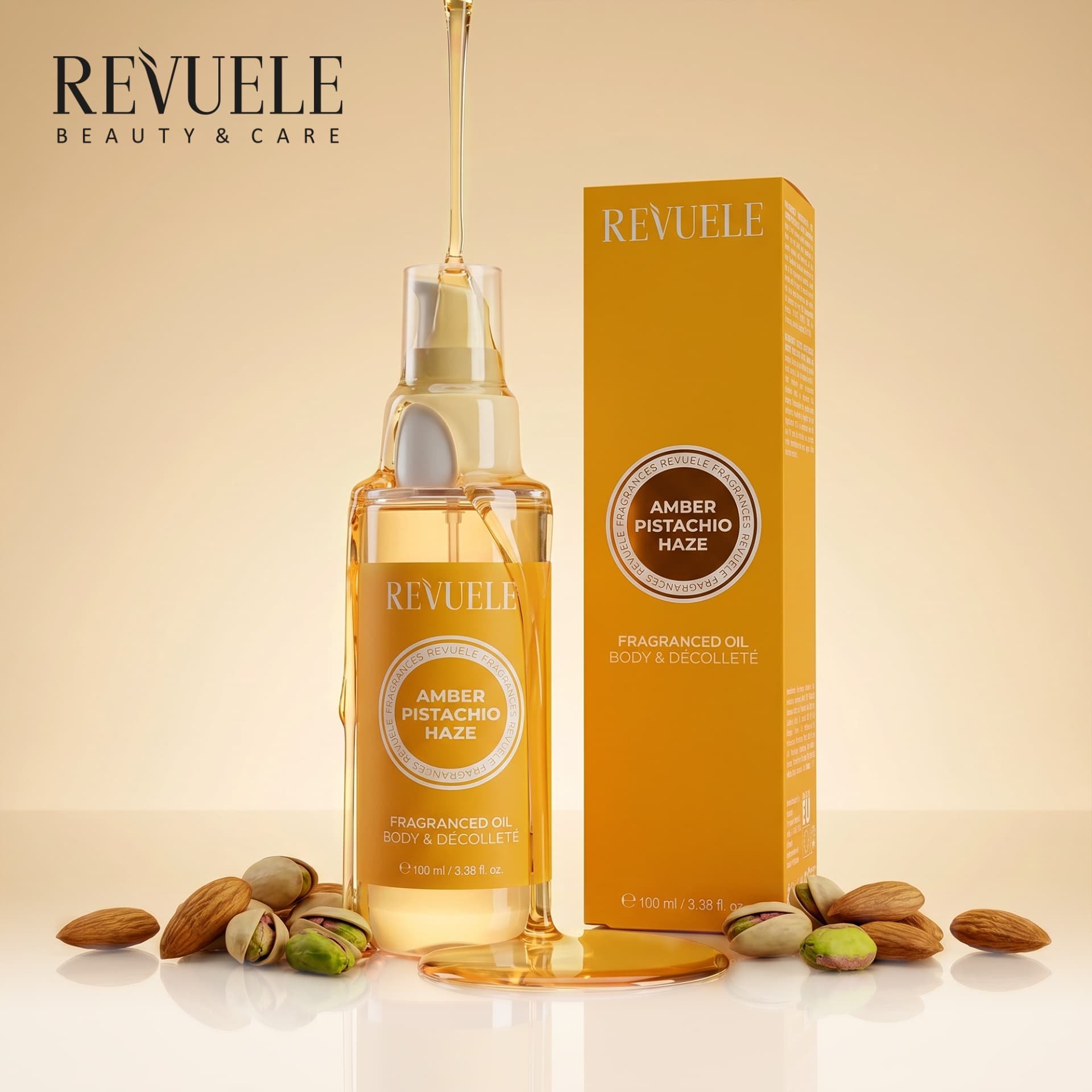 FRAGRANCED OILS Fragranced Oil Amber Pistachio Haze — packshot in use