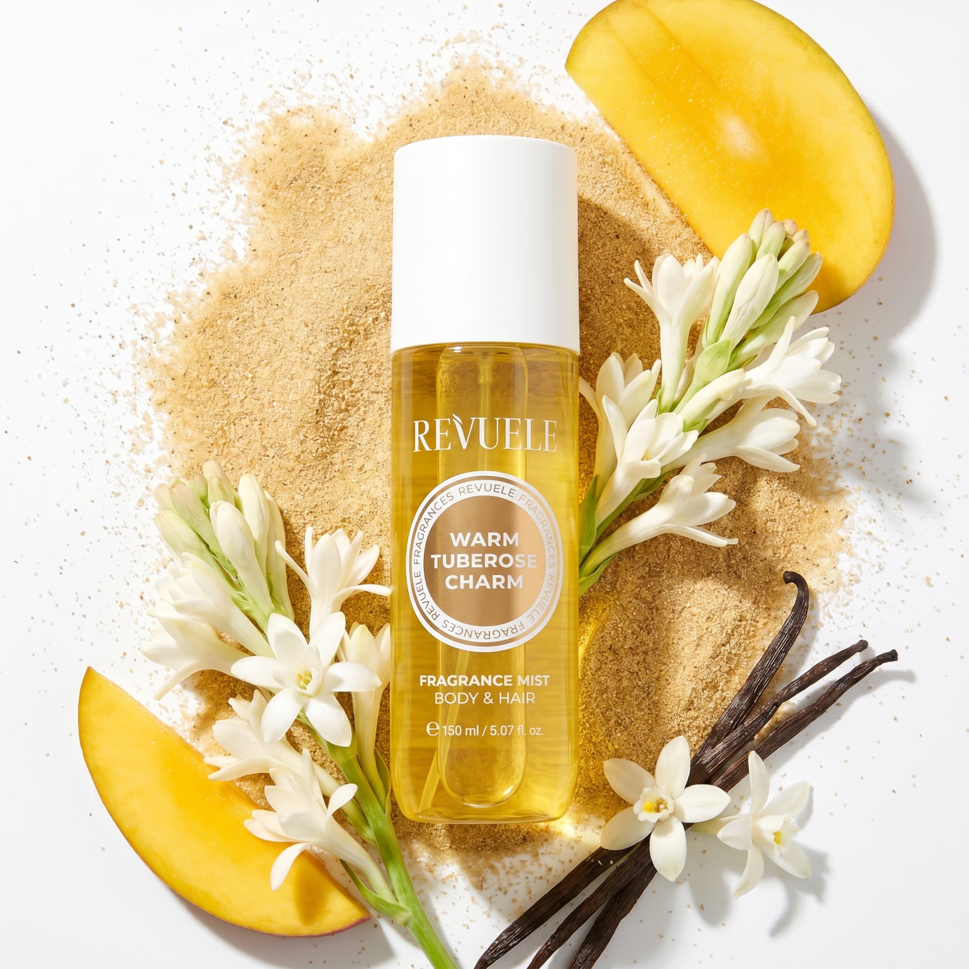 FRAGRANCE BODY MISTS Fragrance Mist Warm Tuberose Charm — packshot in use