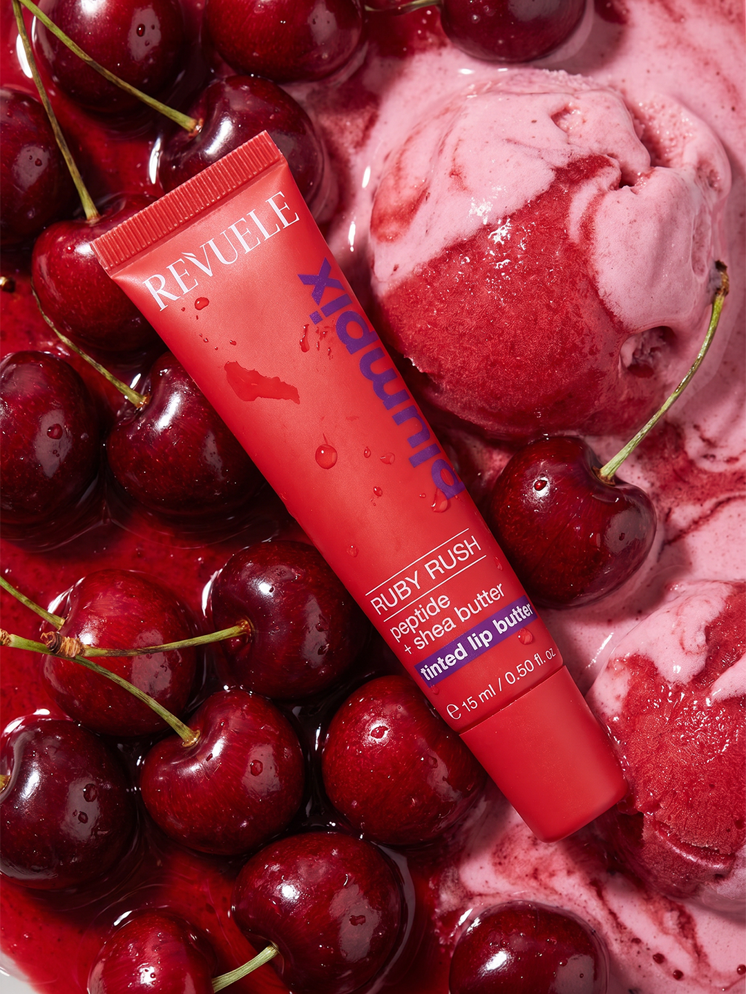 LIP BUTTERS PLUMPIX Ruby Rush — packshot in use