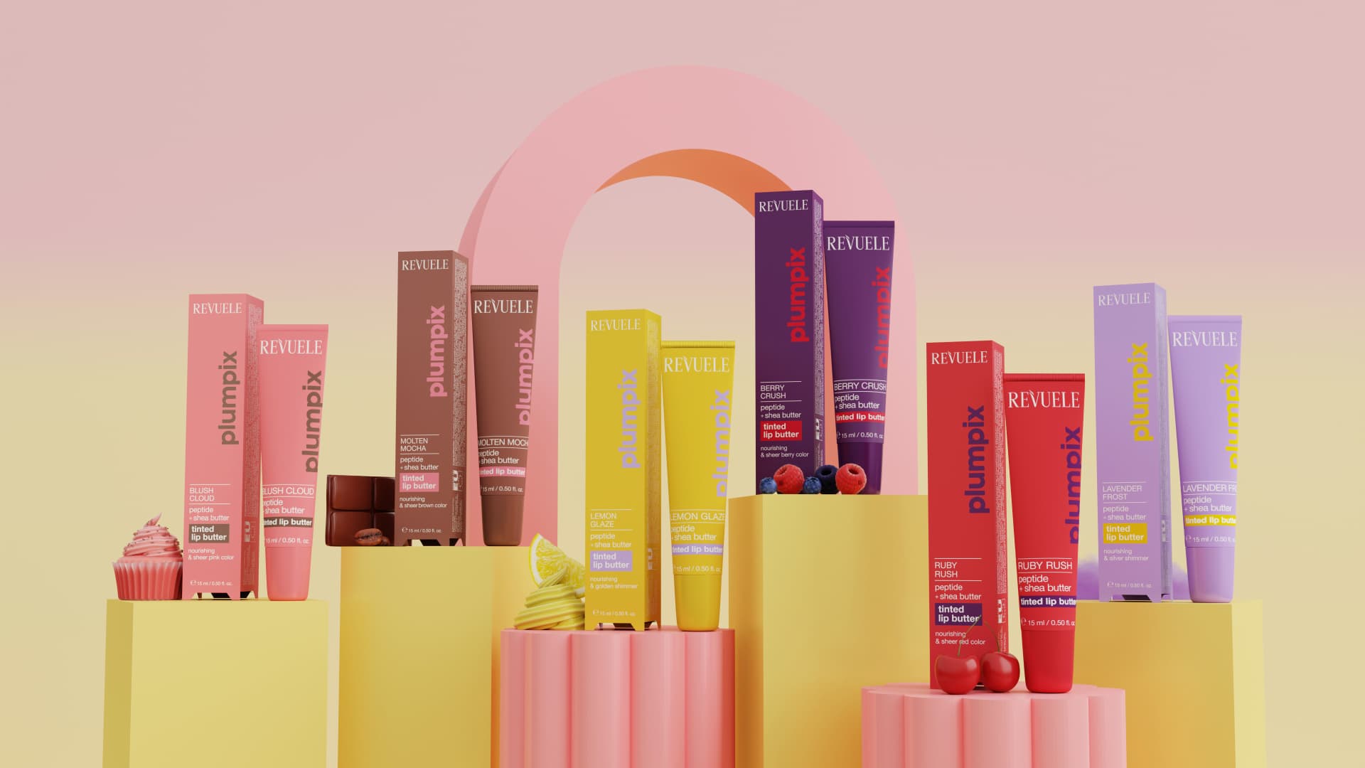 REVUELE plumpix tinted lip butters campaign visual