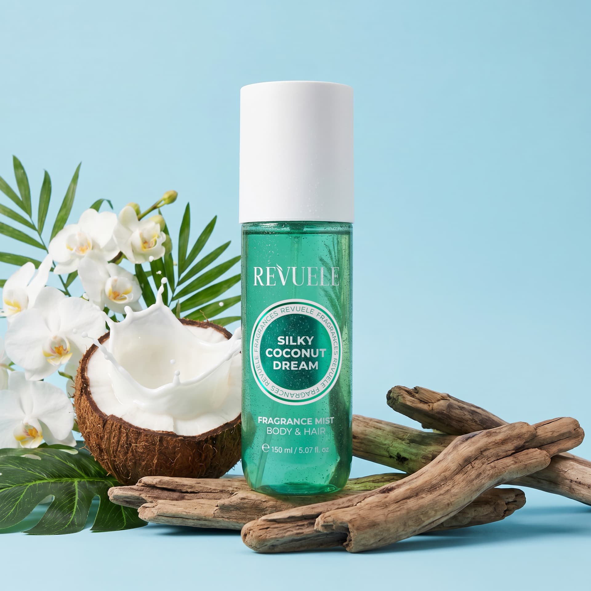 FRAGRANCE BODY MISTS Fragrance Mist Silky Coconut Dream — packshot in use