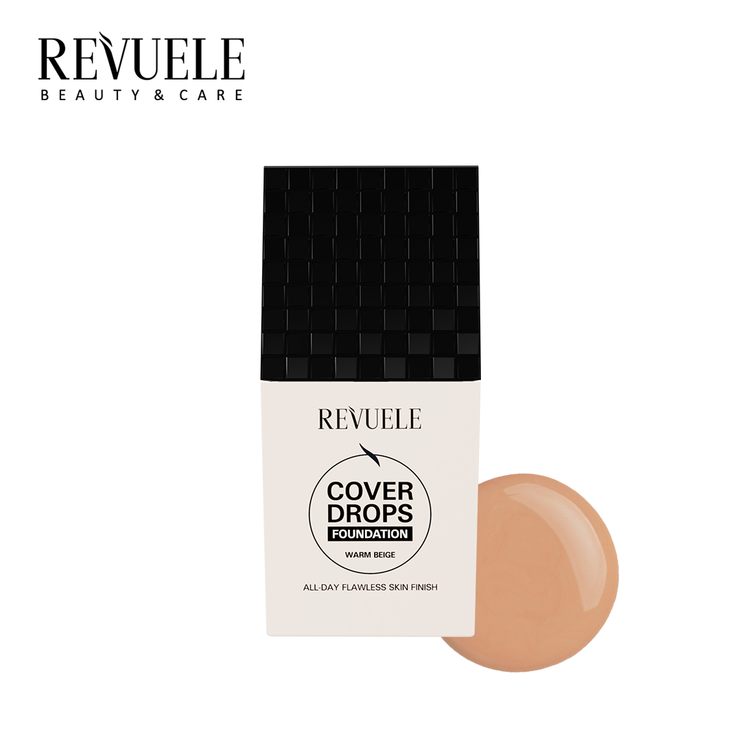 COVER DROPS FOUNDATION Warm Beige — packshot in use