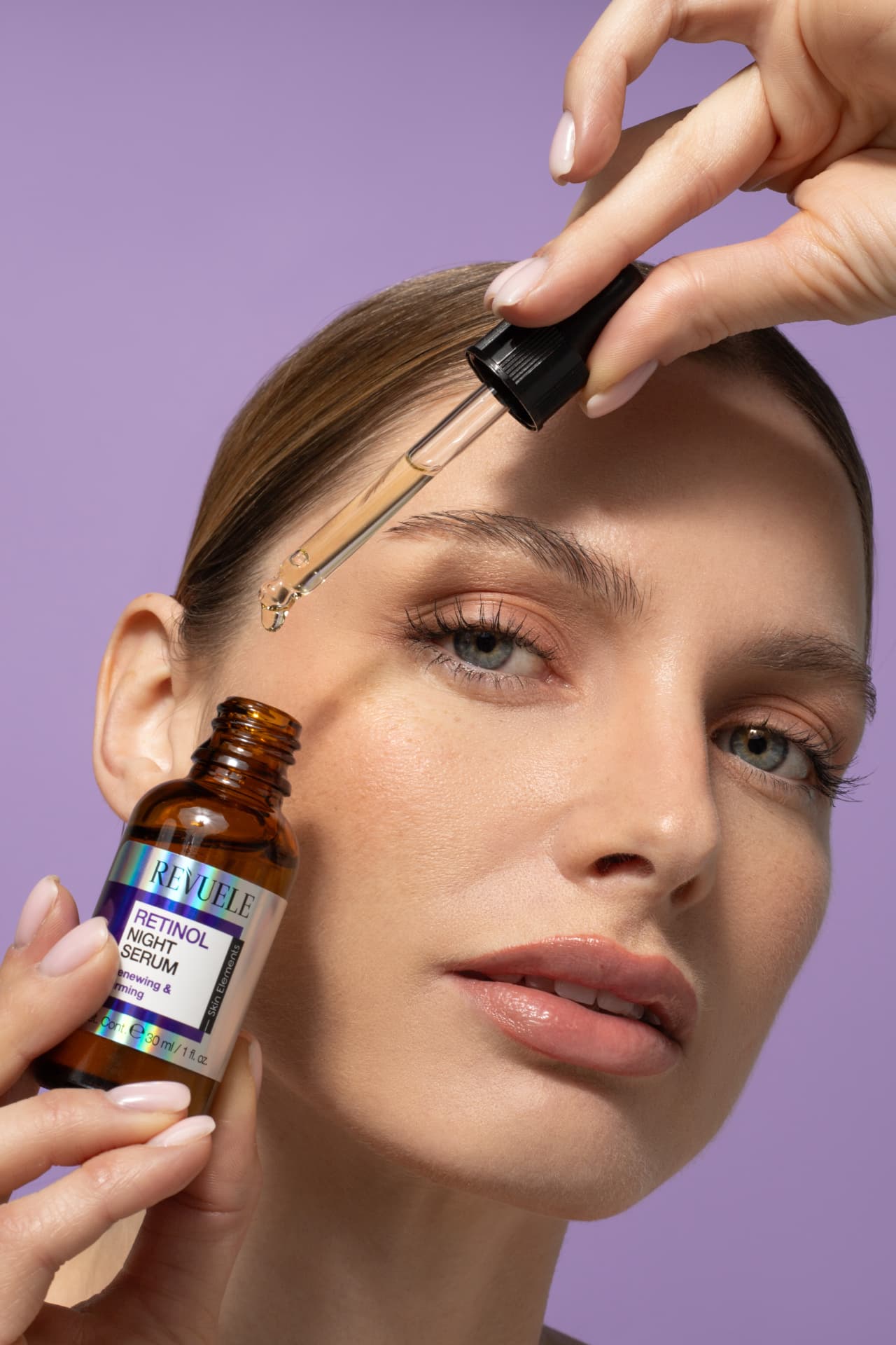 RETINOL Night Serum — packshot in use
