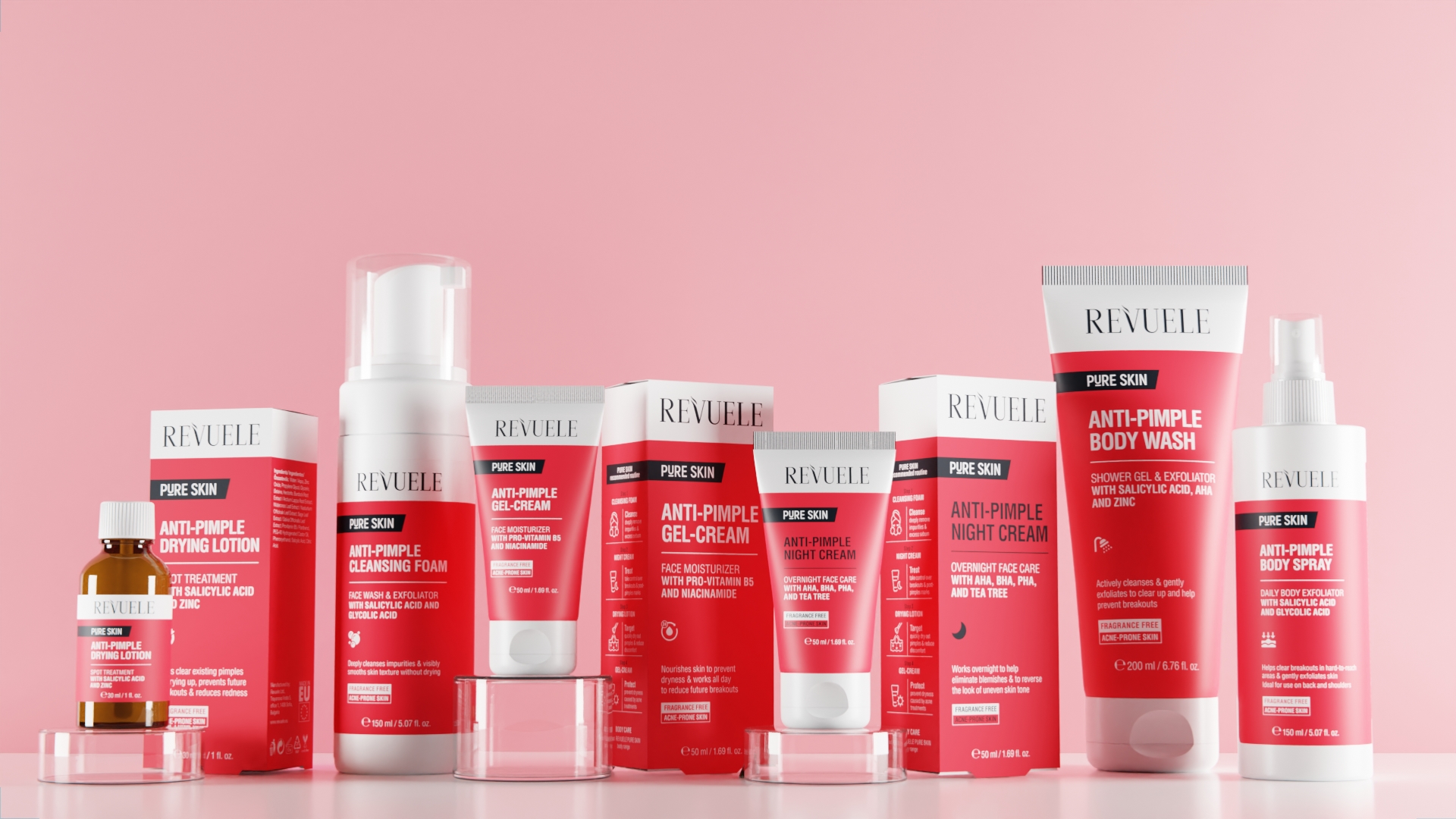 REVUELE PURE SKIN ANTI-PIMPLE line campaign visual