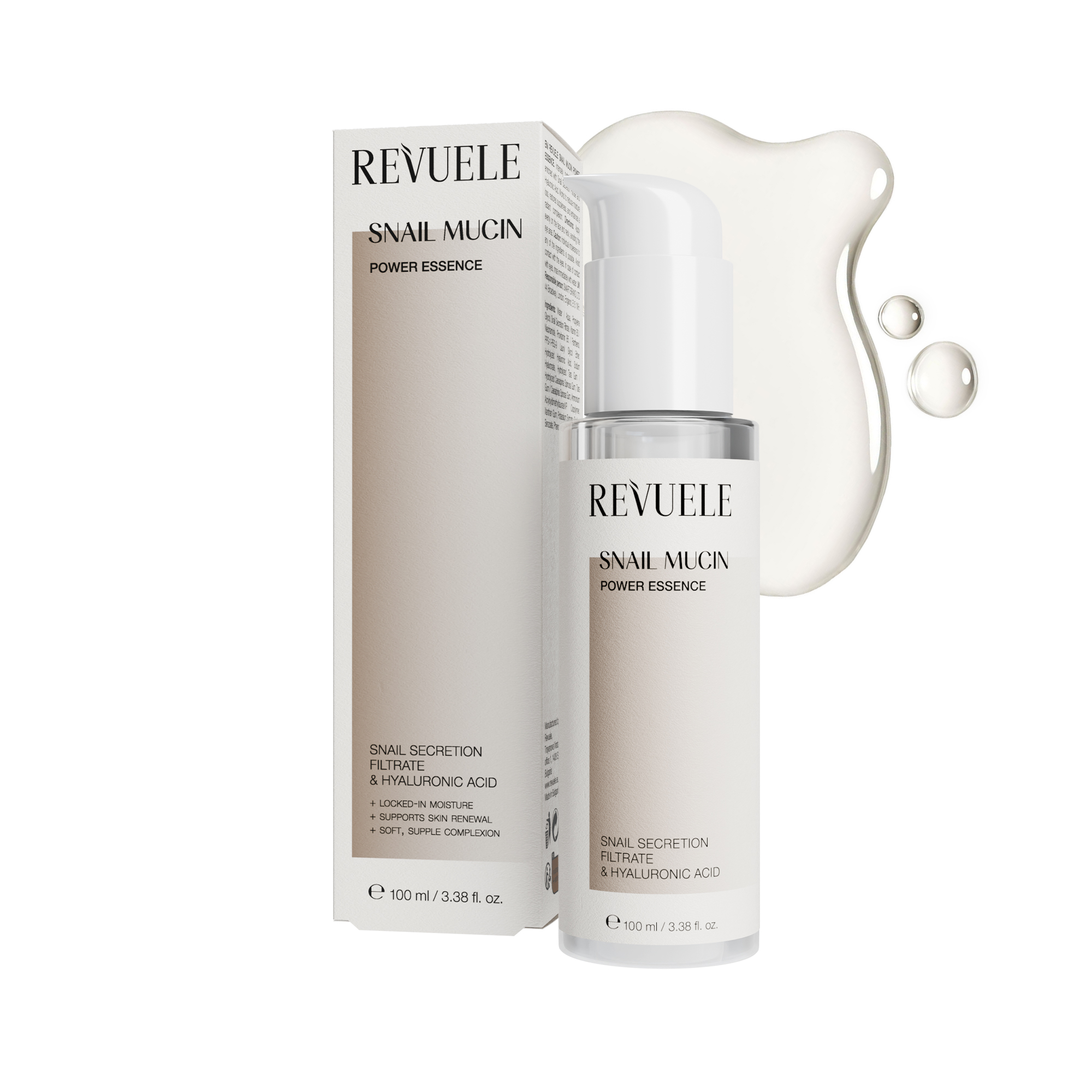 SNAIL MUCIN Snail Mucin Power Essence — packshot in use