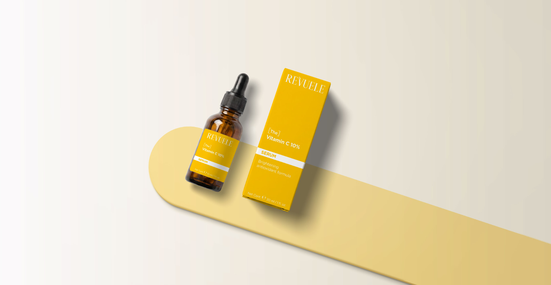 [THE] SERUMS The Vitamin C 10% Serum — packshot in use