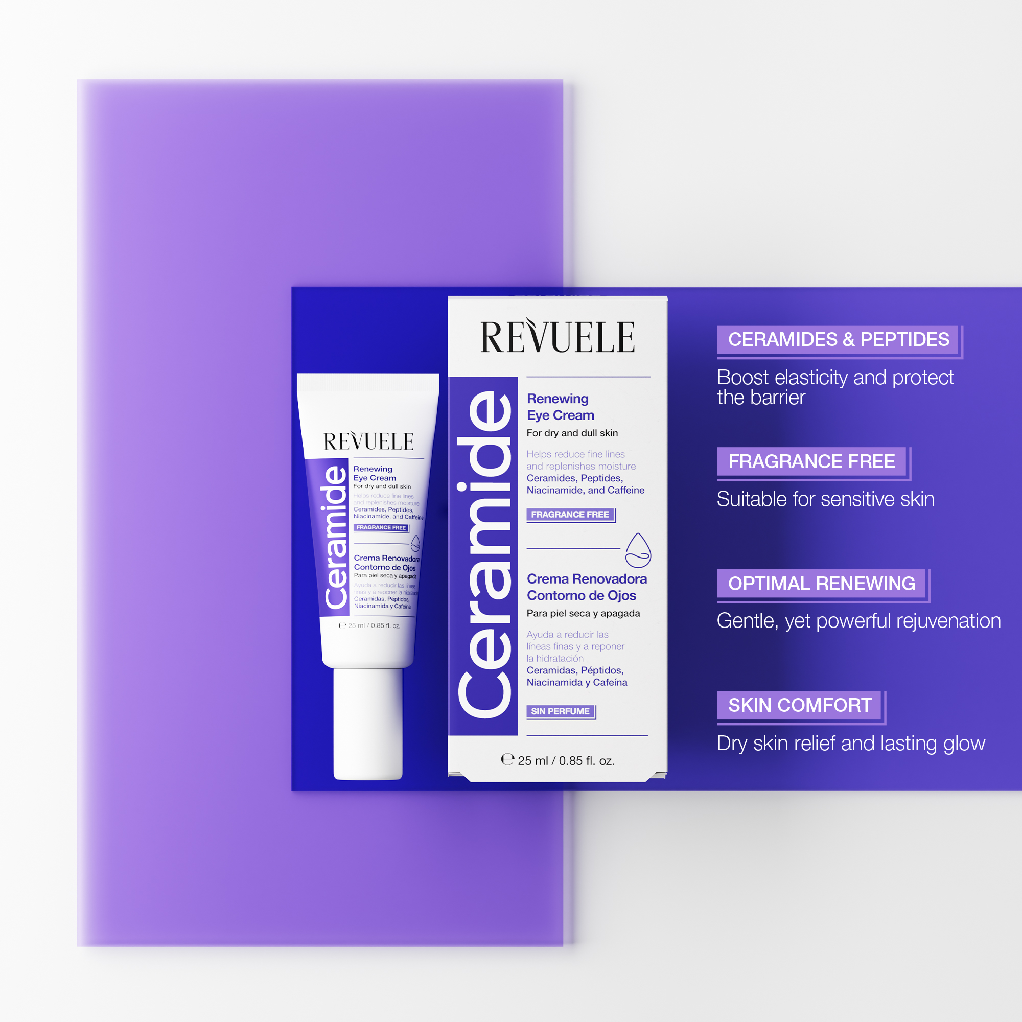 CERAMIDE RENEWING Renewing Eye Cream — packshot in use