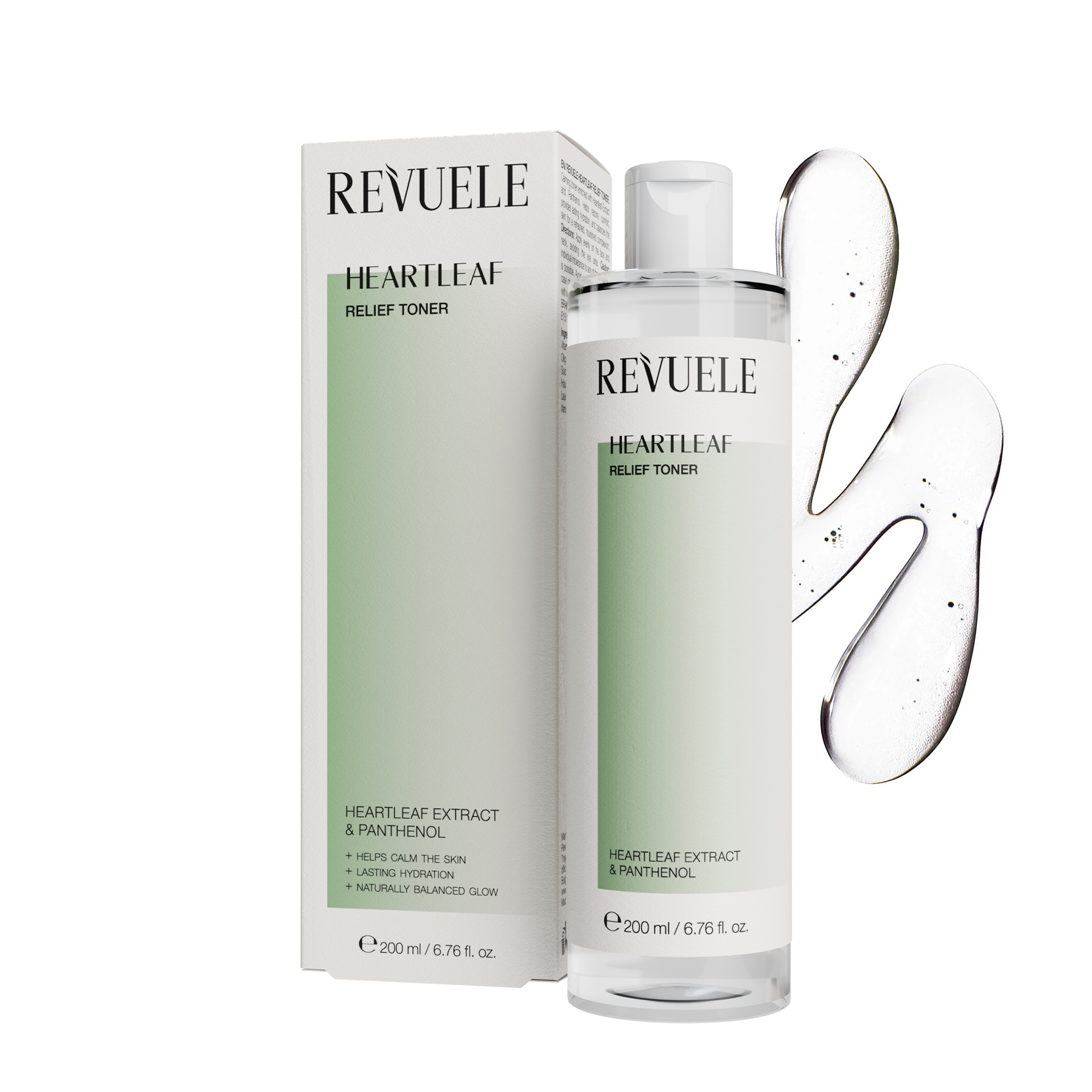 HEARTLEAF Soothing Heartleaf Relief Toner — packshot in use