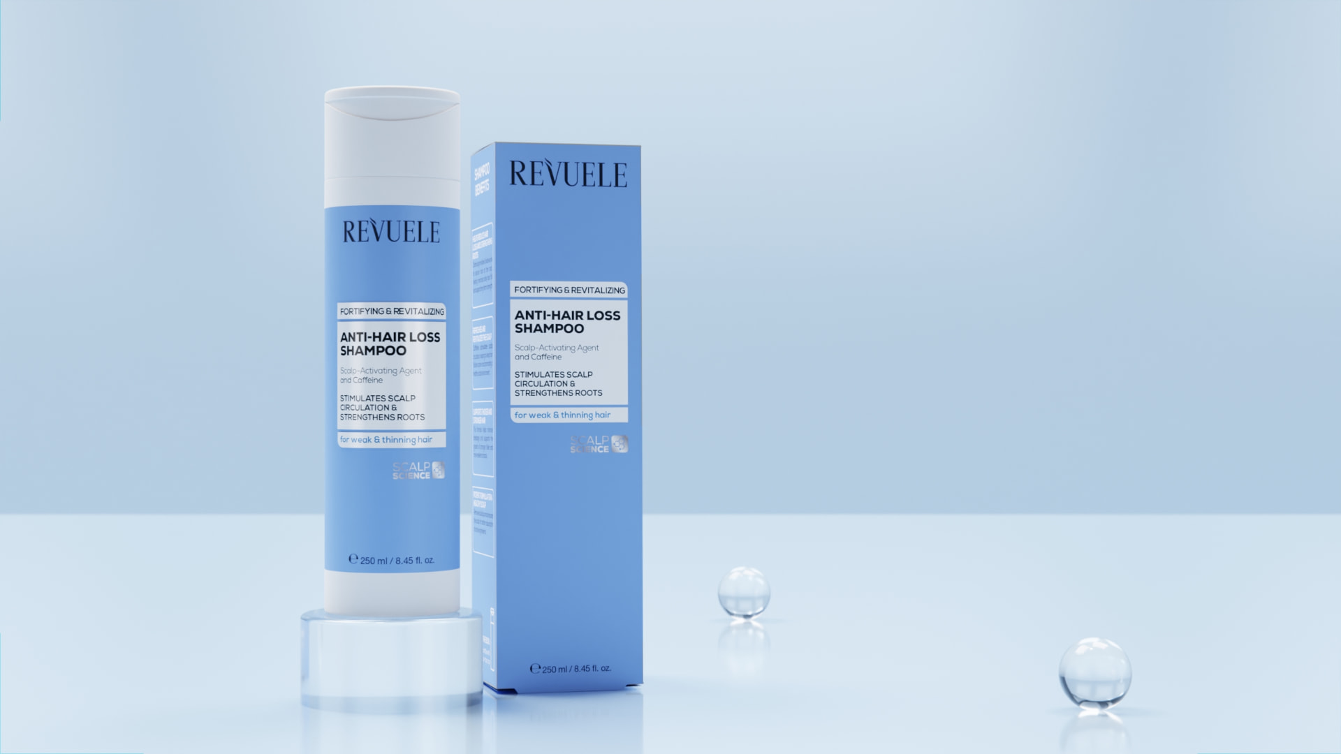 ANTI-HAIR LOSS LINE Shampoo — packshot in use
