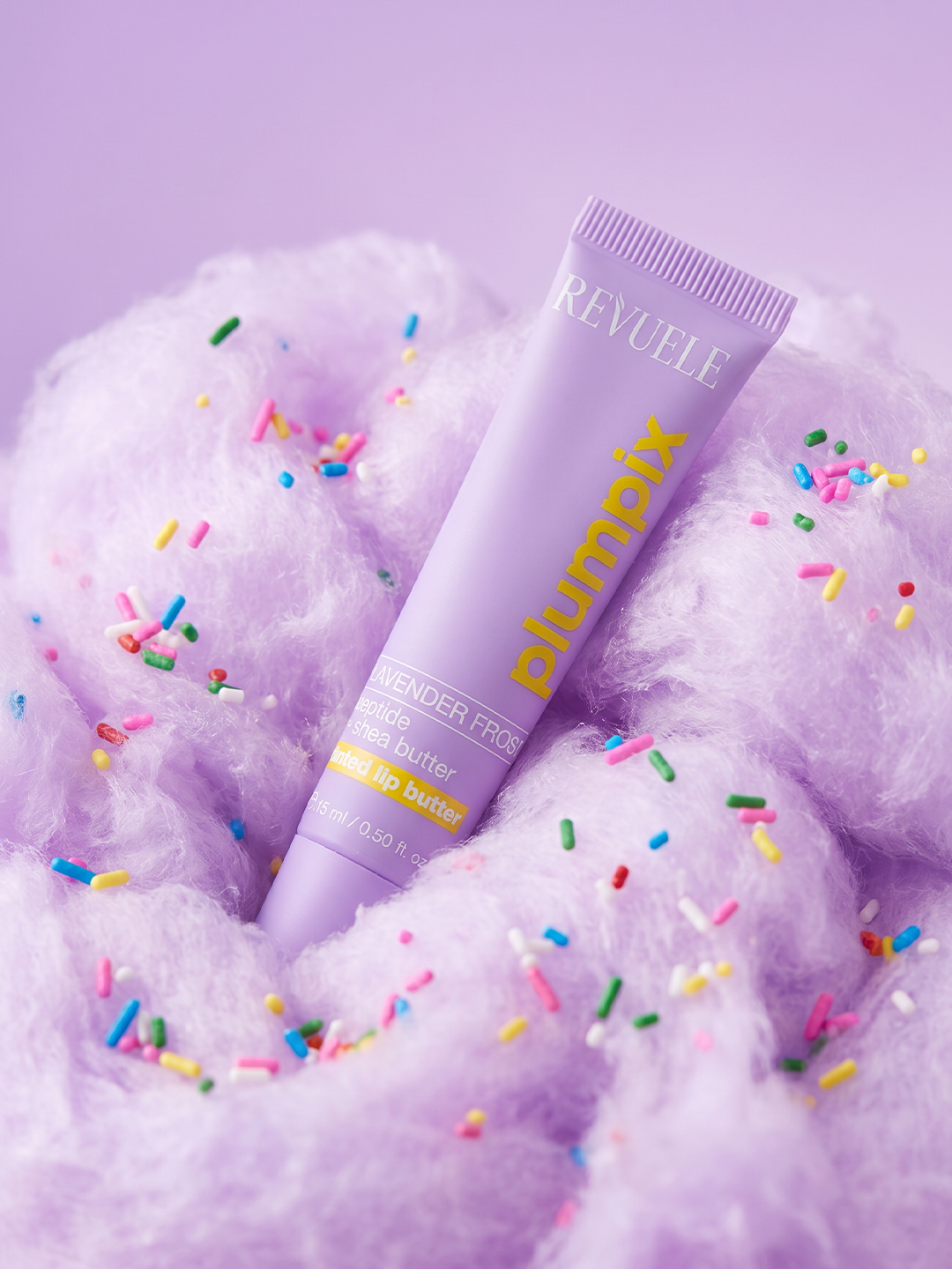 LIP BUTTERS PLUMPIX Lavender Frost — packshot in use