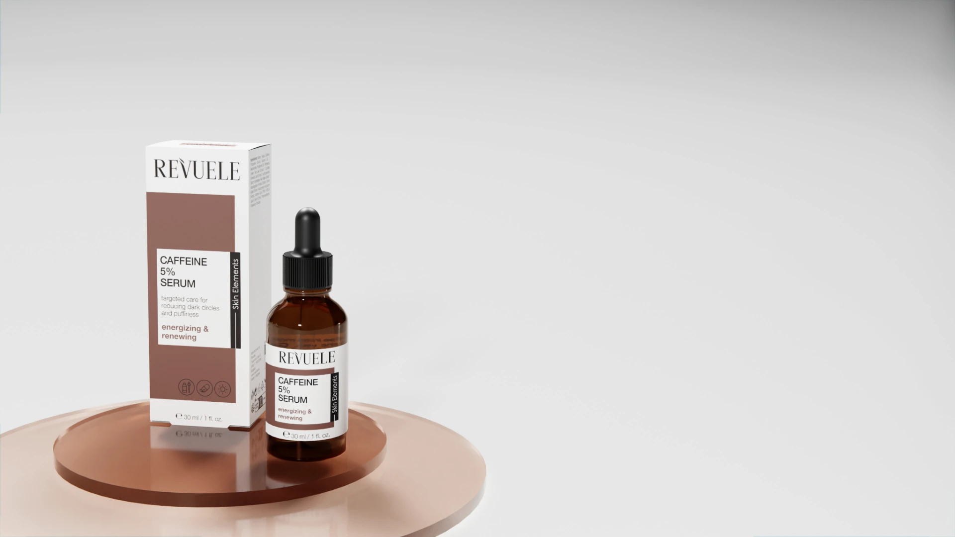 SKIN ELEMENTS SERUMS Caffeine 5% Serum — packshot in use