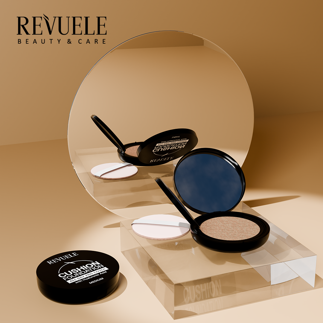 REVUELE Cushion Foundation All Day Pro-Cover campaign visual
